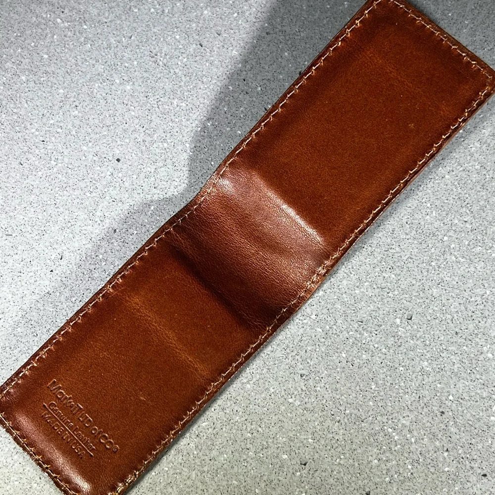 Genoa Lakes Leather Magnetic Money Clip Made In USA